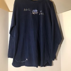 Disney Store eeyore long sleeve size large blue top